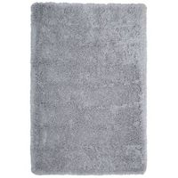 alfombra peluda gris claro de pelo largo 200 x 300 cm rectangular con mechones de algodon cide