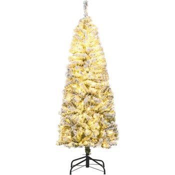 Arbol De Navidad Nevado Con Luces 150cm, Costway Árbol De Navidad (329 Puntas - 150cm)