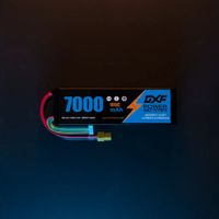 bateria lipo dxf 7000mah 6s 222v 100c con carcasa flexible y conector xt90 xt60 ec5 para coche camion tanque rc buggy truggy carreras hobby