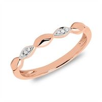 anillo de oro rosa 14 quilates con diamantes