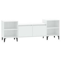 mueble para tv madera contrachapada blanco 160x35x55 cm vidaxl