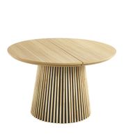mesa de comedor redonda extensible marron de 120 160 o 200 cm