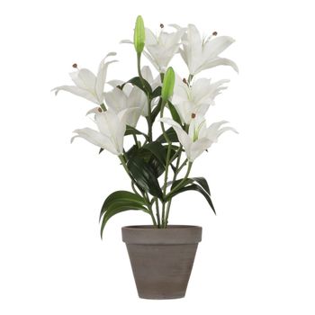 Planta artificial tigerlily blanco  h47xb45xl45cm