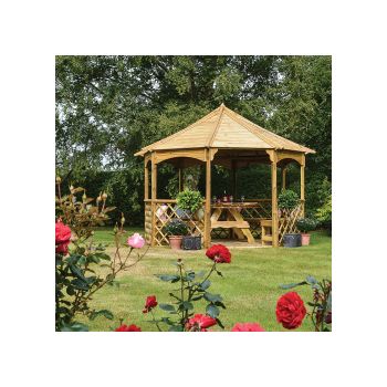 Rowlinson Buckingham Garden Gazebo in Natural Timber