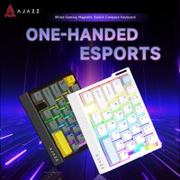 teclado mecanico de una mano para juegos fps ajazz ak029 cableado intercambiable en caliente compacto y portatil ideal para esports