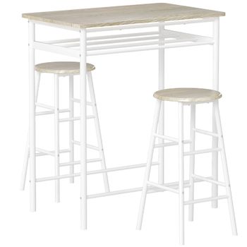 Conjunto de bar 80x50x90 cm blanco