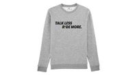 cois sudadera unisex  talk less ride more  gris