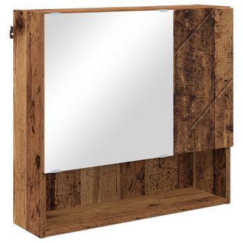 Armario Con Espejo Madera Vieja 59 X 17 X 55 Cm Vidaxl