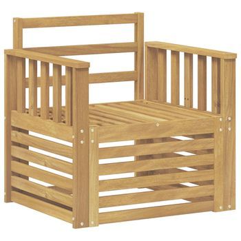 2 Pieza Conjunto De Sofás De Exterior Madera De Acacia Sólida Vidaxl