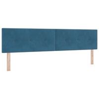 cabecero led con tiras led manual azul 200 cm terciopelo vidaxl