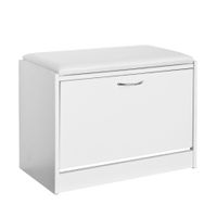 banco zapatero con 1 solapas madera blanco