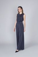 pantalones palazzo en tejido elastico anthracite s
