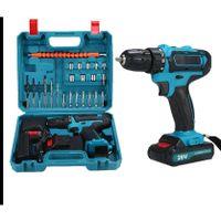 taladro inalambrico 2140rpm 2 baterias 28v torque 55nm 2 velocidades portabrocas 10mm potente lolek