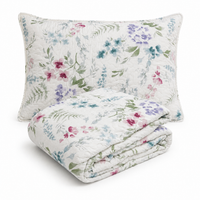 colcha bouti olga reversible para verano y entretiempo camas 90 105 135 150 y 180 cm diseno floral con reverso turquesa relleno 60 algodon y 40 poliester suave y transpirable roomers