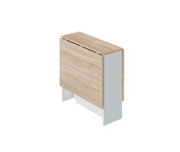 Mesa de comedor fly blanco artik (blanco mate) - roble canadian 77 x 78 x 31/87/142 cm