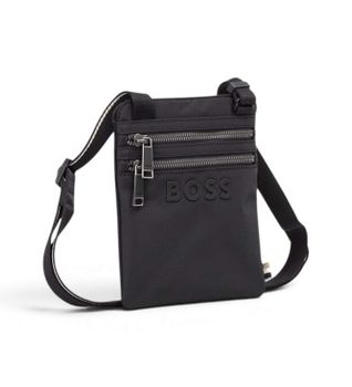 BOSS para hombre. 50567761 Bolso Catch 3.0 Zip negro (OSFA), Casual, Poliéster Reciclado