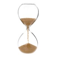 reloj de arena dorado de vidrio