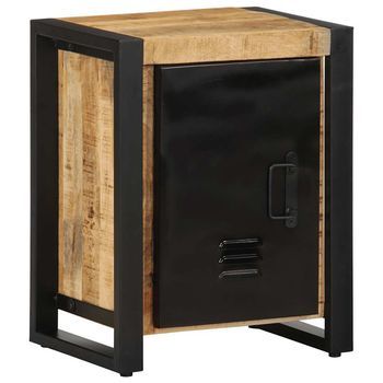 Mesita De Noche Madera Maciza Mango 40x30x51 Cm Vidaxl