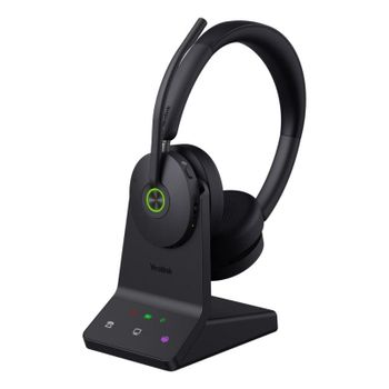 Auriculares Yealink WH68 inalámbricos y con cable Bluetooth con Cancelación de Ruido, micrófono y control táctil, color negro