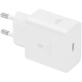 Cargador Samsung USB-C 45 W GaN Power Delivery PPS Blanco con cable 1.8 m