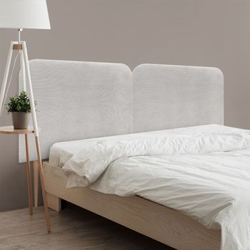 Dhome Cabecero Marron Curvo Tapizado En Pana 190cm Dual Con Patas Altura 125cm Para Pared Acústico Absorbente Cabezal Cama Dormitorio (marron, 190cm Dual)