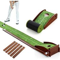 mini golf alfombra de putting de entrenamiento de golf interior y exteriores costway 274 x 27 x 15 cm