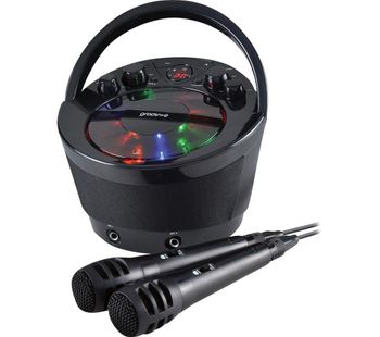 GV-PS923-BK Portable Bluetooth Karaoke Boombox - Black, Black