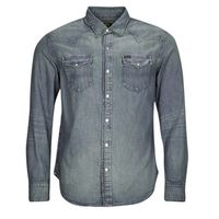 polo ralph lauren camisa manga larga camisa western en denim para hombre