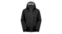 chaqueta impermeable de montana cortafuegos rab negra