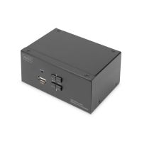 conmutador kvm digitus 2 puertos 4k displayport pantalla dual