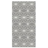 panorama alfombra vinilica lineas estrellas gris 60x250 cm