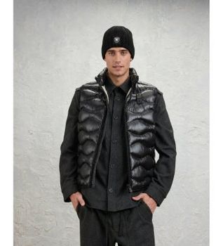 Blauer para hombre. 26WBLUX02055 Chaleco acolchado Danny negro (S), Casual, Poliamida