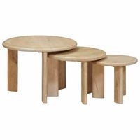 mesas de cafe nido 3 uds negro o 54 x 40 cm vidaxl