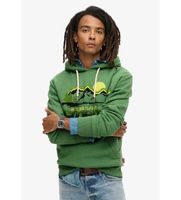 superdry para hombre m2013708a sudadera con capucha con grafico great outdoors verde s casual algodon algodon organico sostenible