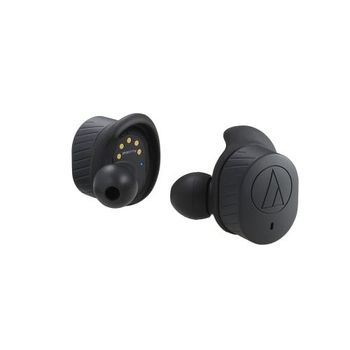 Auriculares Audio-Technica inalámbricos Bluetooth con micrófono y diseño deportivo negro
