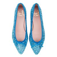 bailarina punta glitter azul
