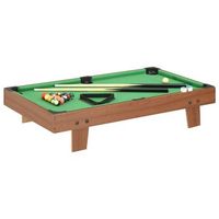 mini mesa de billar marron y verde 92x52x19 cm vidaxl