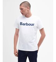 barbour para hombre mts0531 camiseta logo blanco xxl casual algodon manga corta