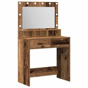 Mesa Tocador Madera Vieja 79 X 41 X 135 Cm Madera De Ingeniería Vidaxl