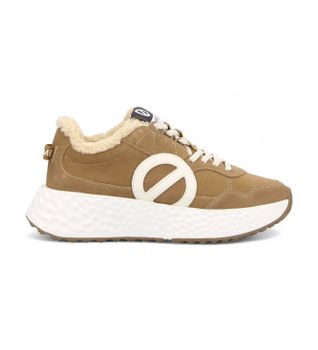 NO NAME para mujer. NNVESC0 Zapatillas de piel Carter Jogger W marrón (41), Plano, Cordones, Casual, Deportivo