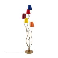 lampara de pie bonibon-13238 multicolor metal tela 44x44x160 cm