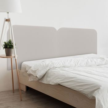 Dhome Cabecero Chocolate 190cm Dual Tapizado En Polipiel Liso Curvo 70cm Altura Pared Acústicos Absorbentes Cabezal Cama (chocolate, 190 Dual)