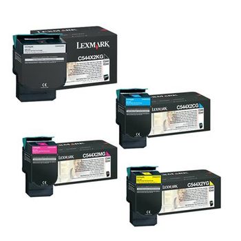 Original Multipack Lexmark X548de Printer Toner Cartridges (4 Pack) -C544X2KG