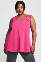 limited collection top rosa de tirantes con lazo mujer curvy y tallas grandes limited collection