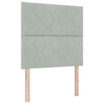 Cabecero Gris Claro 90 Cm Terciopelo Vidaxl