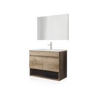 mueble de bano con espejo thai 2 puertas nordik