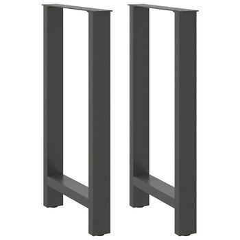 Vidaxl Patas Para Mesa De Bar Antracita (2 Unidades, 40 X 90-91 Cm, Acero)