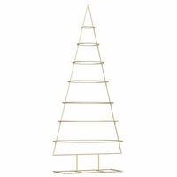 arbol de navidad de metal con soporte dorado 209 cm vidaxl