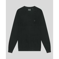 lyle  scott jersey kn2124v tonal lambswool crew-z865 jet black para hombre
