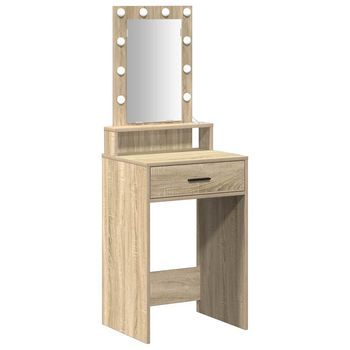 Mesa Tocador | Mesa De Maquillaje Marrón 50 X 41 X 140 Cm Madera De Ingeniería